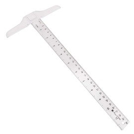 Tegg T-Square 30cm/12Inch Plastic Transparent T Ruler Double Side Measuring T-Ruler