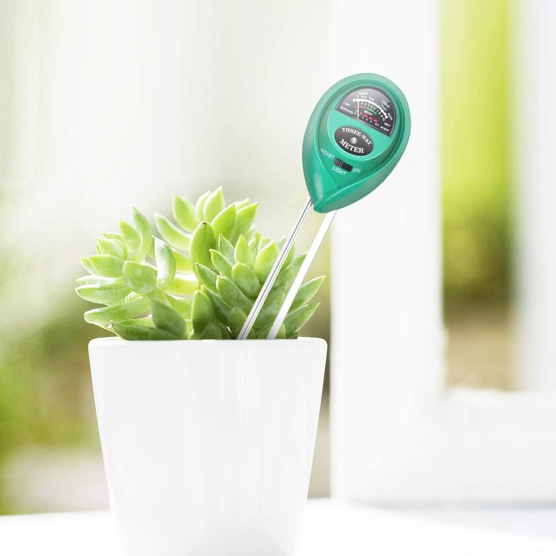iPower 3-in-1 Moisture/pH/Light Meter Soil Test kit for Indoor &
