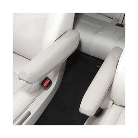 CGEAMDY Pack of 2 Car Armrest Covers, Car Centre Console Cover, Microfibre Leather Car Front Seat Armrest Cover, Car Seat Accessories for Most Office Chairs (White)