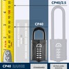 Squire CP40 Combination Padlock, 40mm, Black