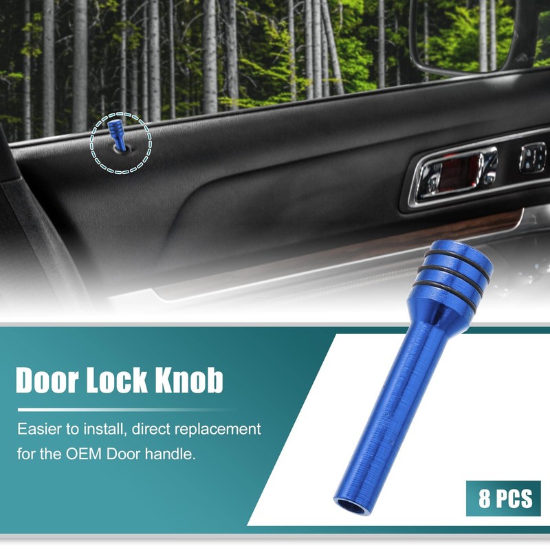 X AUTOHAUX 8pcs Car Door Lock Knobs Interior Door Lock