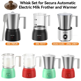 2 Replacement Whisk Set for Secura Automatic Milk Frother and Hot Chocolate Maker Machine
