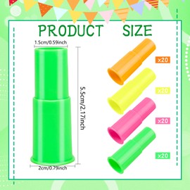 80 Pcs Siren Whistle Durable Whistle for Kids Multicolor Noise Makers Whistle Bulk for Kids Birthday Whistles Party Favors Games Prizes, 4 Colors