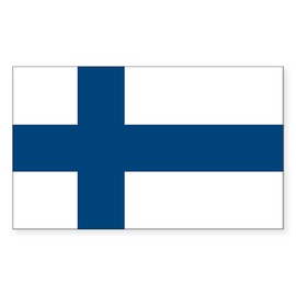 CafePress Finnish Flag Sticker Rectangle Bumper Sticker Car Decal