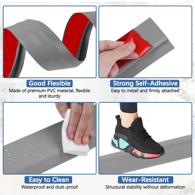 Vinyl Door Threshold Flooring Transition Strip Self Adhesive Carpet Edging