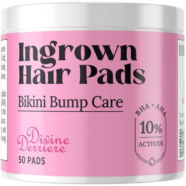 Ingrown Hair Pads, Razor Bump Stopper - Ingrown Hair Treatment for Bikini Area and Razor Bumps Treatment for Men and Women - After Shave Solution for Ingrown Hairs & Razor Burns, Ingrown Hair Serum