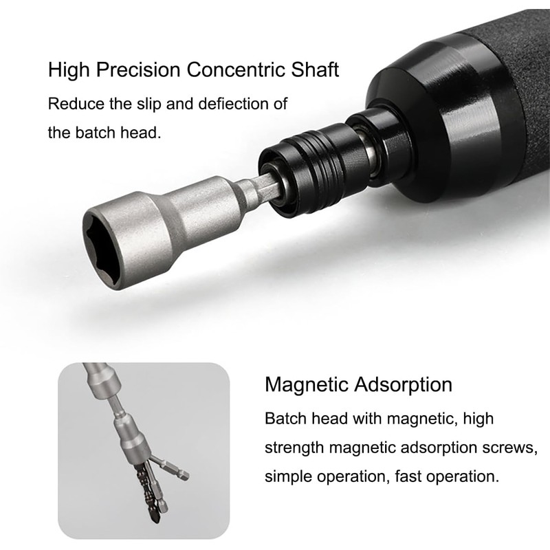 NACX 15mm Magnetic Nut Driver Bit Sets, 1/4" Hex Shank