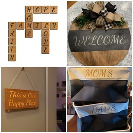 1.5 Inch Alphabet Letter Stencils for Painting - 70 Pack Letters and Numbers Stencil Templates with Signs for Painting on Wood, Reusable Number and Letter Stencils for Chalkboard Wood Signs & Wall Art