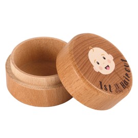 Baby's First Hair Keepsake Box, Wooden Fetal Hair Collection Box Cute Hair Keepsake Box Baby Keepsake Box for Baby Shower Birthday Gift