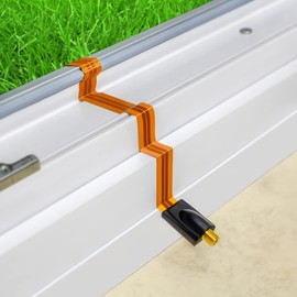 HB Digital SAT Window Feed-Through Gold HQ for Windows and Doors Ultra Flat + Mounting Key Twisting Aid + Stripping Tool Stripper + 4 x Gold-Plated F-Connector + 2 x Rubber Grommets