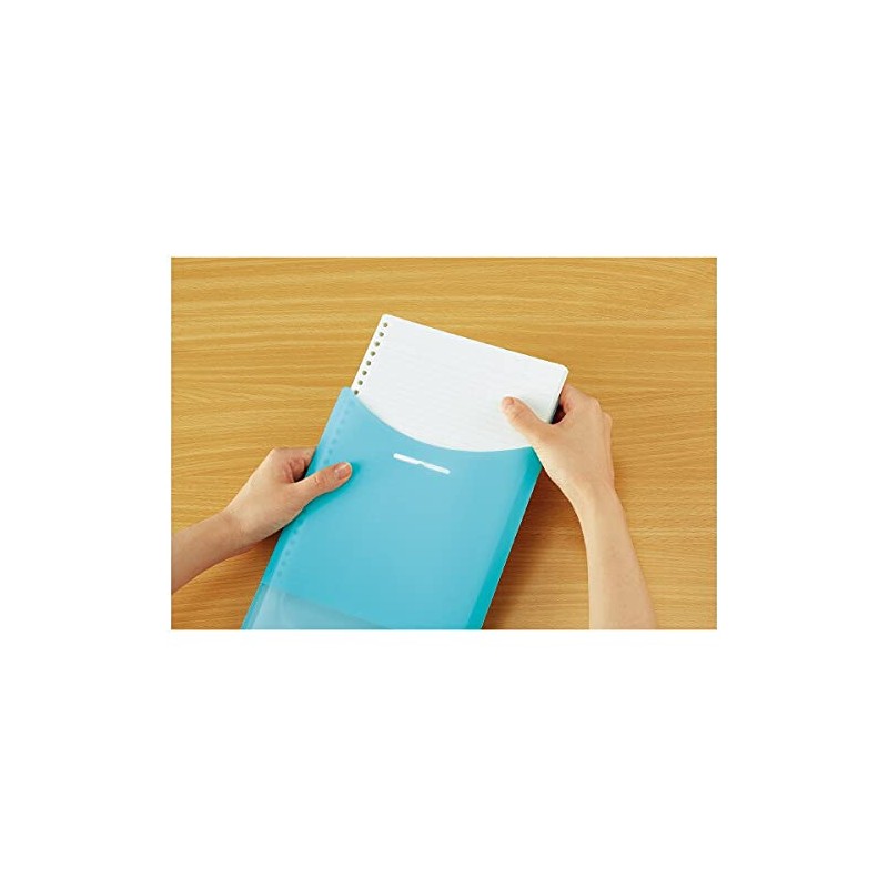 Kokuyo Campus Sorting 2-Pocket Loose Leaf Case, Regular Ruled, Dotted