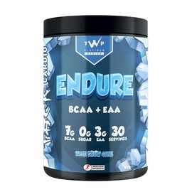 TWP Nutrition Platinum Series Endure, EAAs & BCAAs Electrolyte Blend Pre, Intra and Post Workout, Zero Sugar, 510g and 30 Servings, 14 Great Flavours (Blue Snow Cone)