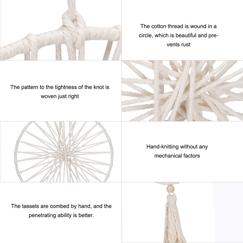 Double Ring Dreams Catcher Bohemian Style Decorations Wall Hand Made