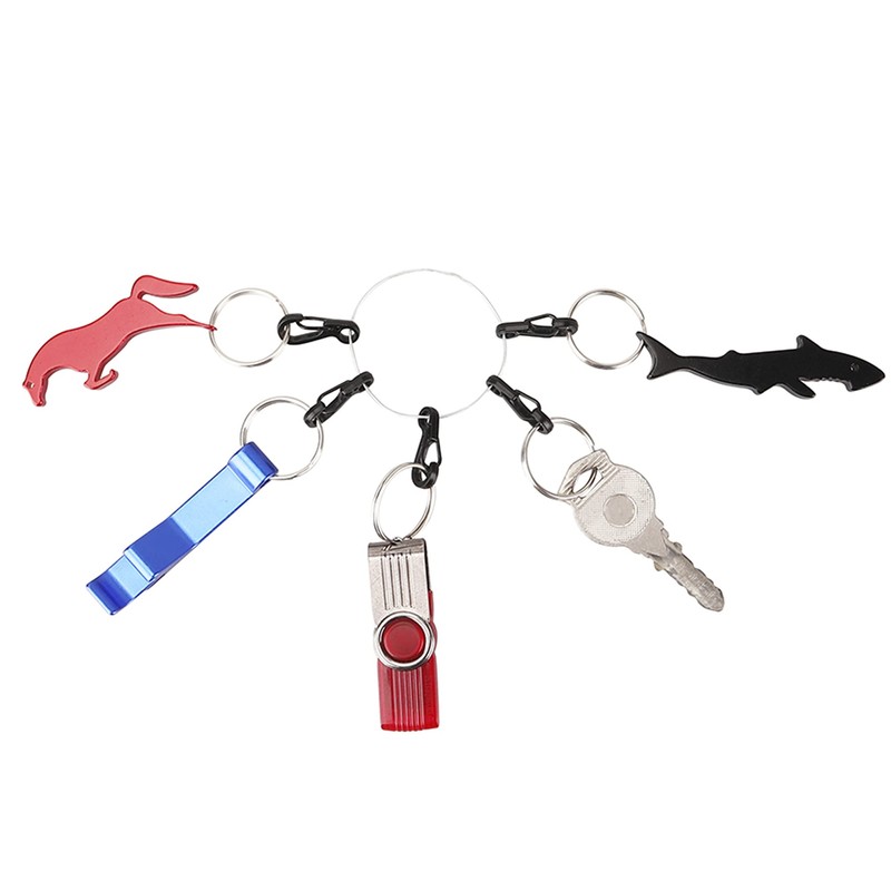 TEMLUM Carabiner, Small, Mini Shape, Set of 10, Mini Carabiner,