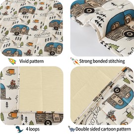 HOSUKKO Weighted Blanket - 5 lbs Cooling Ivory Forest Heavy Blanket - Small Size Breathable Blanket for Hot Sleepers(36 * 48 inches, 5 lbs)