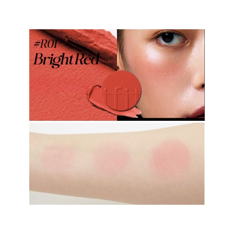 TFIT Fluffy Velvet Cushion Blush 4g, Color:P01 Milky Pink