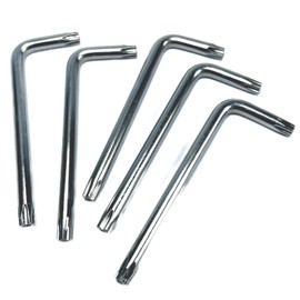 ZDingTech 5pcs T30 Torx Bit T30 Anti Tamper Proof Torx Star Key Bit Wrench,T30 torx key set,allen key drill bit set L-Shape,S2 Steel tamper proof torx bit set