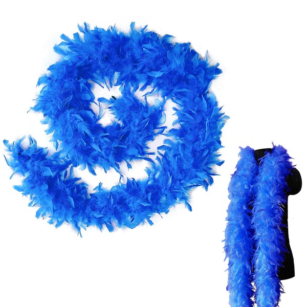 MORAINJAY Royal Blue Feather Boa, 2 Metres 90 g Feather