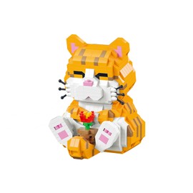 NOOLY Animals Mini Building Blocks for Home and Office Decoration WKLJM-06 (Orange Cat, 834 Pieces)