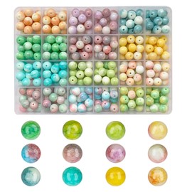 FINEASY Glass Beads for Threading Pack of 360