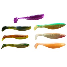 SANDAFishing Rubber fish set Kopyto River - Classic King Shad 4 inches 11 cm for zander perch pike cod sea fishing high north east sea fishing (Classic/River/King Shad 2)