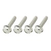 POSH 920625-S1 Motorcycle Supplies, Flange Hex Bolts, Stainless Steel, 4