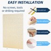 Sneulletoys 4pk No Drill Patterned Blinds for Windows (Yellow, 60W×150H