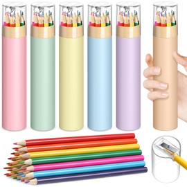 Humyoun 12 Pack Colored Pencils Bulk with Sharpener Colored Pencils for Kids 12 Assorted Color Portable Presharpened Coloring Pencil Party Favor Gifts for Back to School Classroom Supplies (Macaron)