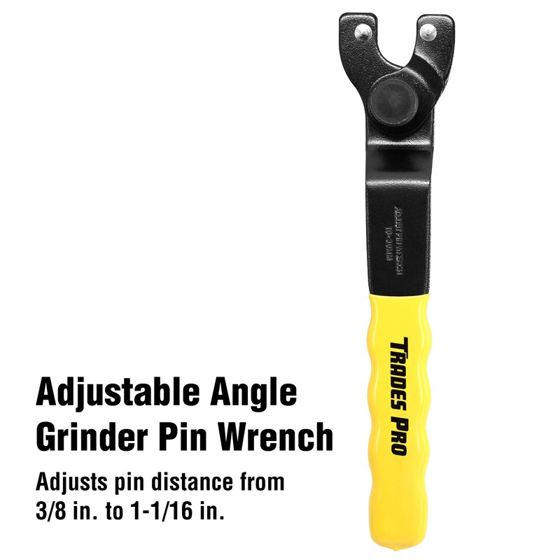 Tradespro Adjustable Angle Grinder Pin Wrench – Fits 3/8" to