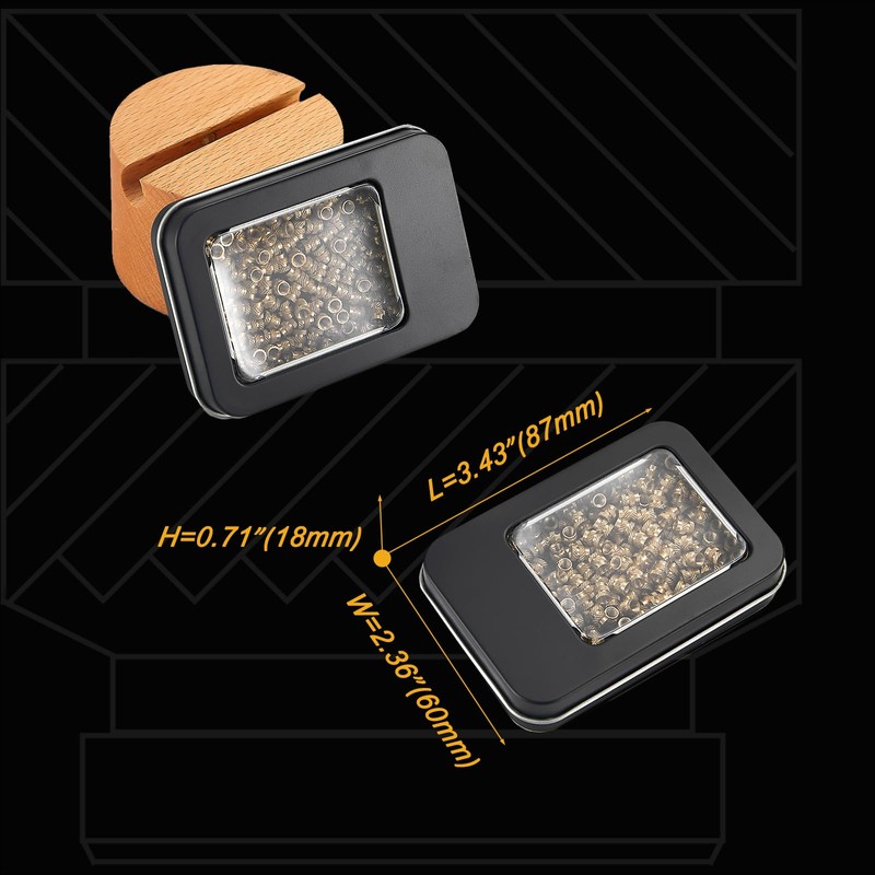 Kadrick Kadrick 200Pcs M3 Threaded Inserts for 3D Printing Components,M3*5mm*4.5mm