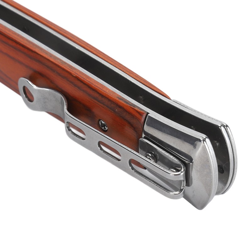 Switchblade Oil Hair Comb Stainless Steel Portable Automatic Spring Folding