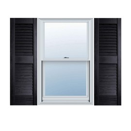 Builders Choice EVL12071BL Shutters, 12" x 71", Black
