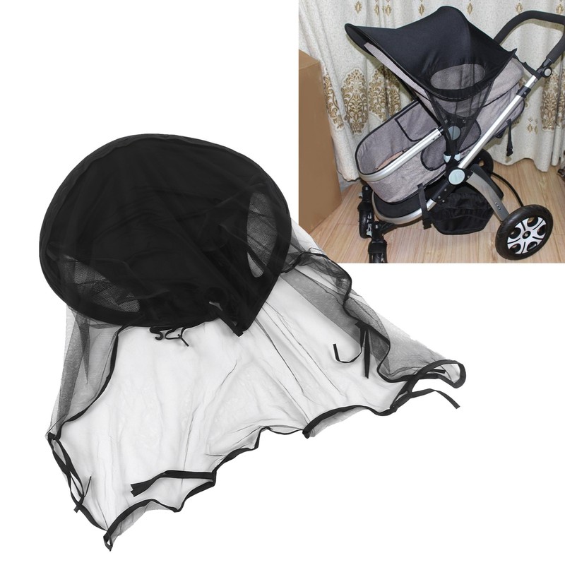 Baby Stroller Sun Shade See Through Windproof Rain Proof Bassinet