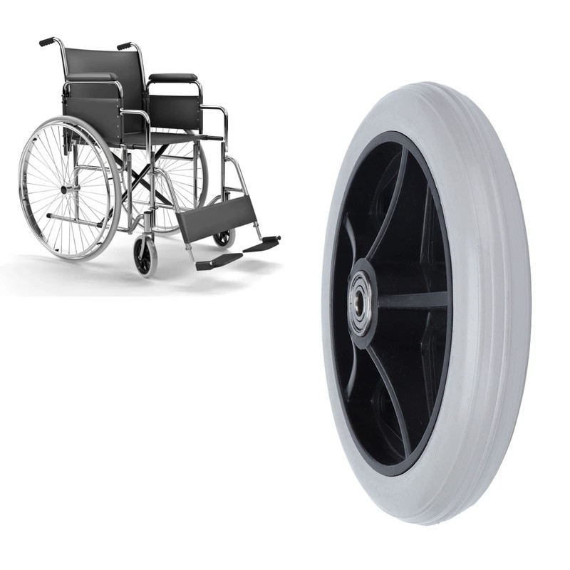 Wheelchair Replacement Front Wheel 5 Hole Solid Wheel 6" Diameter