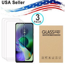 Unbranded 3PK Motorola Moto G14 G34 G54 G84 G100 Tempered Glass Screen Protector - For Moto G54