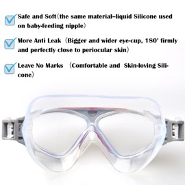Swimming goggles adults, anti-fog without leakage, clear sight, UV protection, 180° wide vision, easy to adjust, professional super comfortable swimming goggles for men and women.