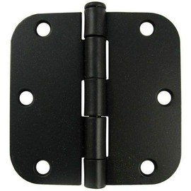 Danika Matte Black 3.5" X 3.5" 5/8 Radius Round Corner Door Interior Hinge 3 1/2 |