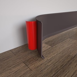 COUKIU Flexible Baseboard Molding Trim, 6 Inch x 40 Feet Self-Adhesive Vinyl Wall Base Cove Base, Peel and Stick Rubber Wall Base Moulding Trim(S152, Brown)