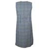 Schuerzenfabrik Button Gown Women's Mixed Fabric Checked Apron Sleeveless Cooking