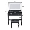 espidoo Makeup Vanity Desk with Lights & Mirror: Modern Dressing