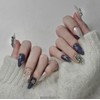 [M;H #] White Christmas handmade nail tips - Required to