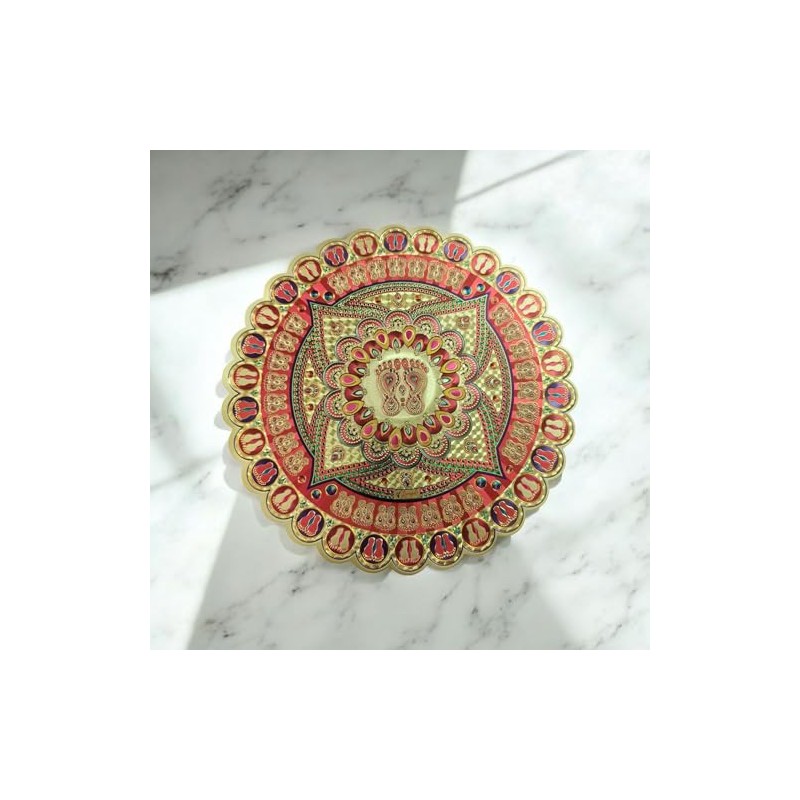 Decorative Rangoli Sticker, Traditional Indian Floor Art, Round Mandala Design