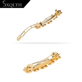 SXQLYH Pack of 2 French Hair Clips Women, Metal Clips, Barrette Hair Clip, Bun Hair Clip, Metal Hair Holder Clips, Minimalist Hair Clips, Decorative Hair Accessories (Golden Star)