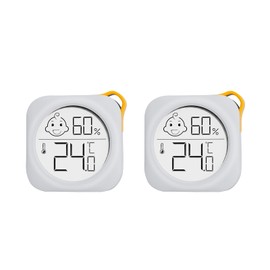 2 Pack - OPPERD Hygrometer Indoor Thermometer - Mini Digital Indoor Hygrometer Accurate Temperature Monitor Practical Home Humidity Comfort Icon for Bedroom, Baby Nursery, Baby Room, Living Room