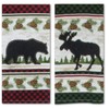 Woodland Moose and Bear Kitchen Terry Towel 2-PC Set Mountain