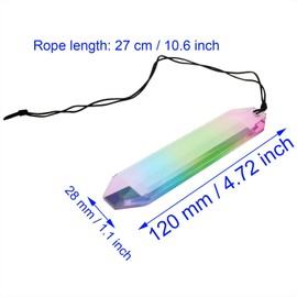 HAJXZH 1 PCS Crystal Suncatcher 120 mm / 4.72'' Hanging Rainbow Maker Prisms for Garden or Window Decoration