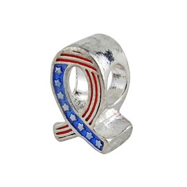 UniqueBeadsAndGifts Universal Patriotic Ribbon Flag Charm