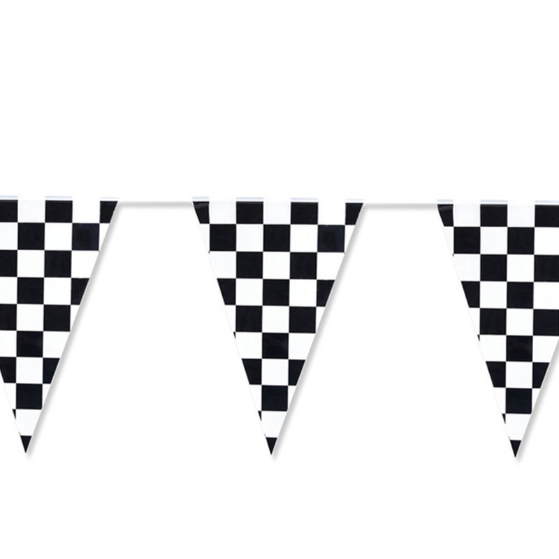 60m PE Black and White Checkered Racing Flag F1 Racing