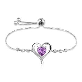 Cosie Lily Anniversary Birthday Gifts For Her Bracelets For Womens 925 Sterling Silver Bracelet Ladies Love Heart Silver Bracelet Wife Romantic Gifts For Her