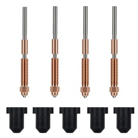 LANKEGU K1C Nozzle Kit, Titanium Alloy Quick Swap Nozzls for Creality K1C, Ender 3 V3, Ender 3 V3 Plus 3D Printers, 2PCS 0.4mm+1PC 0.6mm+1PC 0.8mm+5PCS Silicone Socks